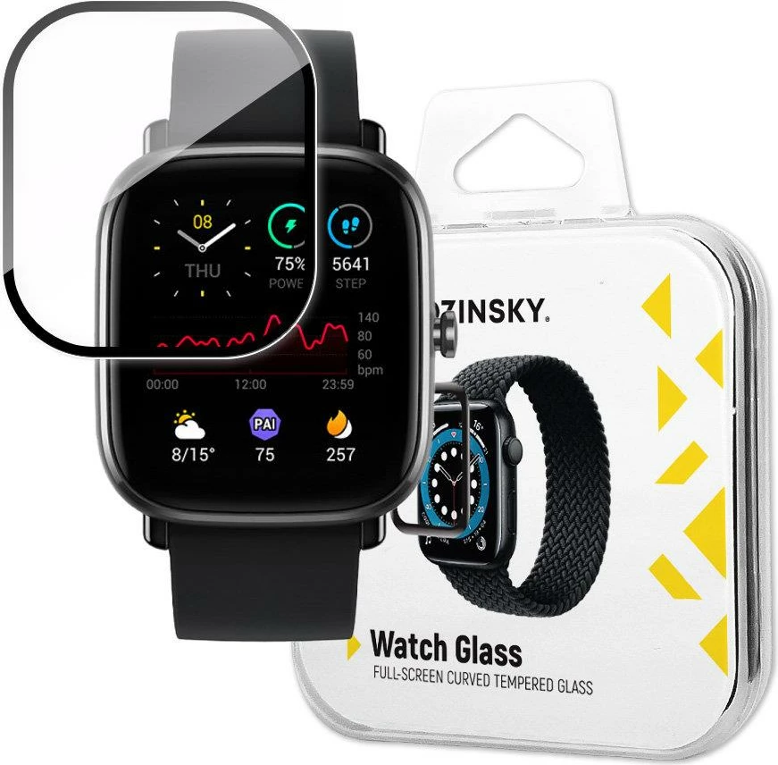 Xham mbrojtës hibrid për smartwatch Wozinsky, për Xiaomi Amazfit GTS 2 Mini, i zi