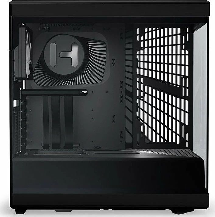 Kasë Hyte Y40 (CS-HYTE-Y40-B) Midi Tower ATX/ITX/Micro ATX, xham i temperuar panoramik, pa PSU, PCIe 4.0 riser, e zezë