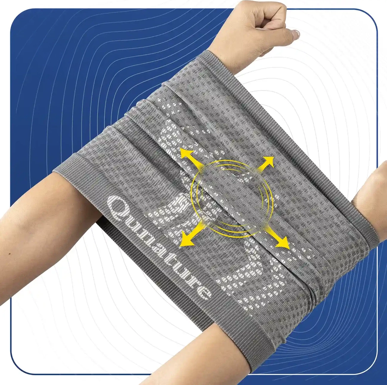 Ngrohës qafe / bandanë sportive, Qunature 11230014002, najlon i frymëmarrshëm elastik, pa qepje, madhësi universale 24.5x30 cm, gri
