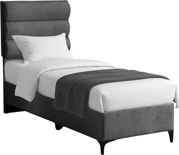 Krevat stof Limit, ngjyrë antracit, 90x200cm