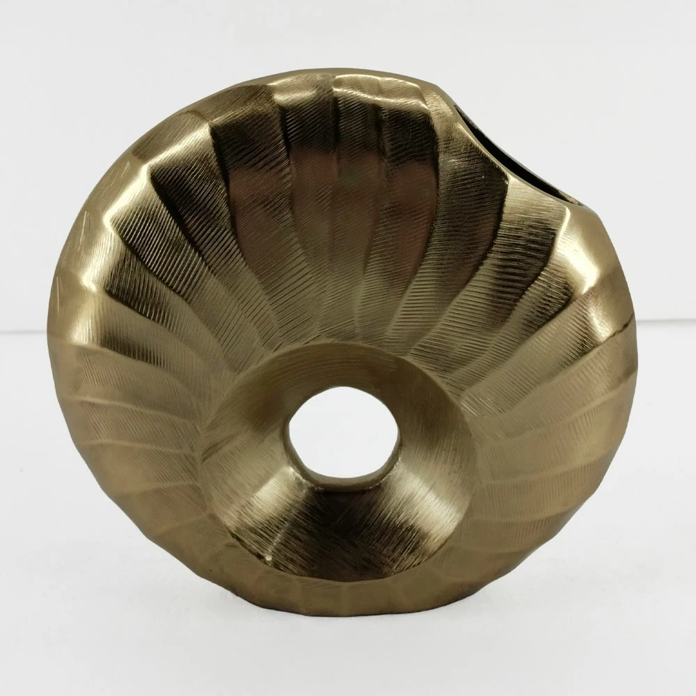 Vazo DIONE, alumin, ngjyrë ari, 26x8x26cm