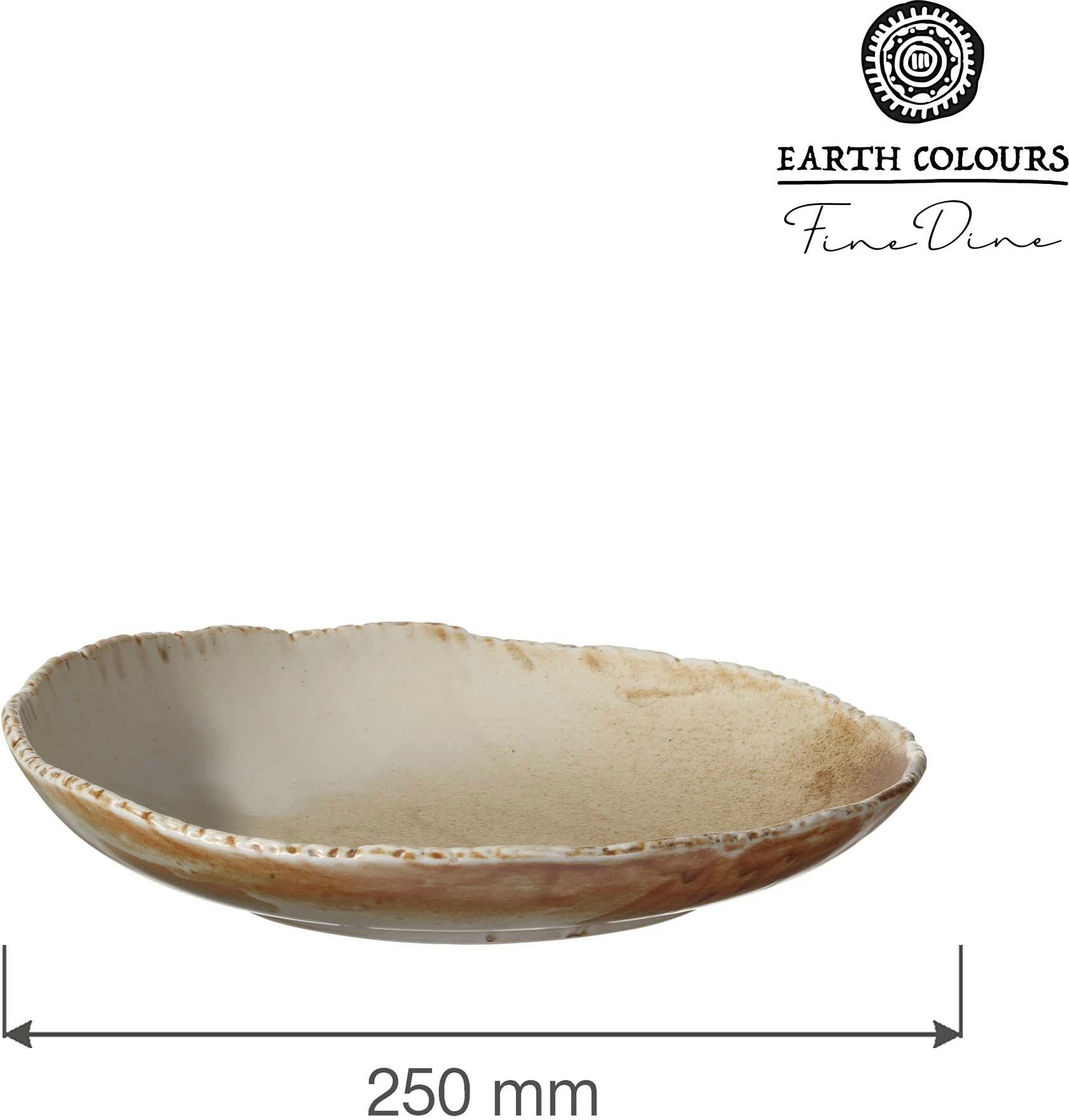 Pjatë e thellë Fine Dine Constancy ø250 mm, kafe, set 2 copë