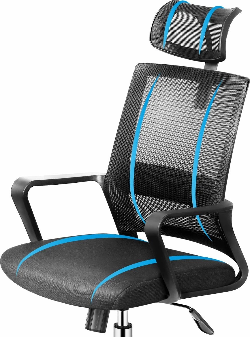 Karrige zyre ergonomike Huzaro Manager 2.1, Mesh HD, me rrota, max 130 kg, e zezë