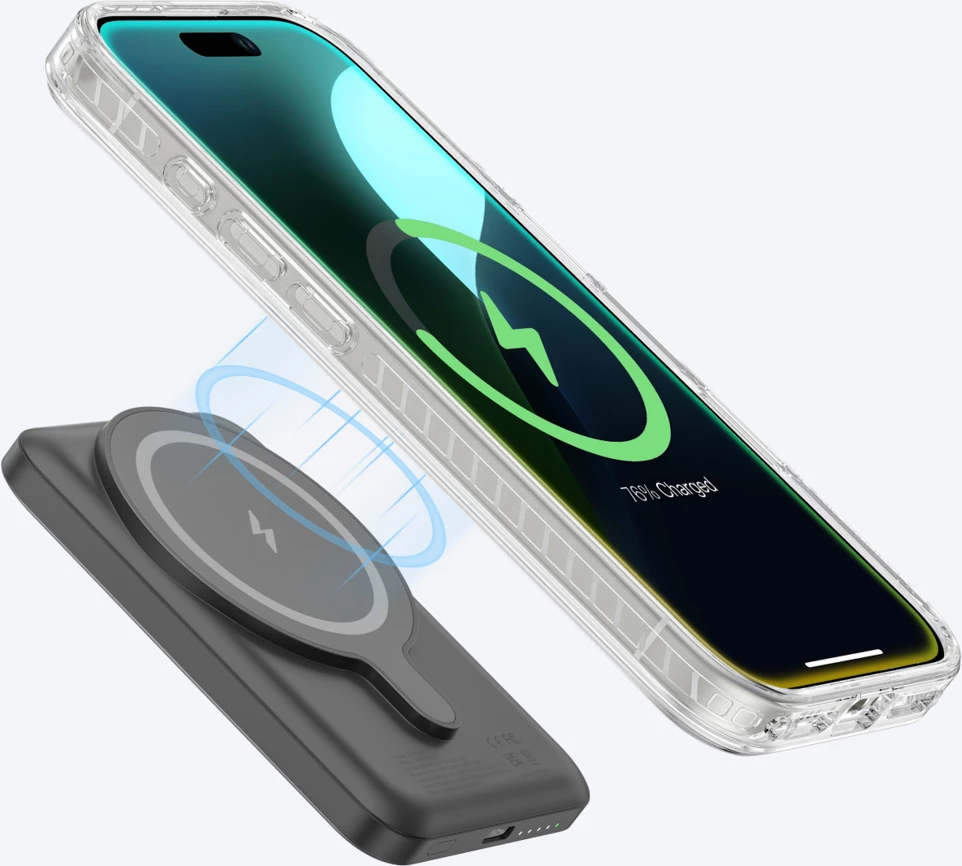 Mbështjellës AmazingThing Titan Pro Mag me unazë magnetike për iPhone 16 Pro, Transparent