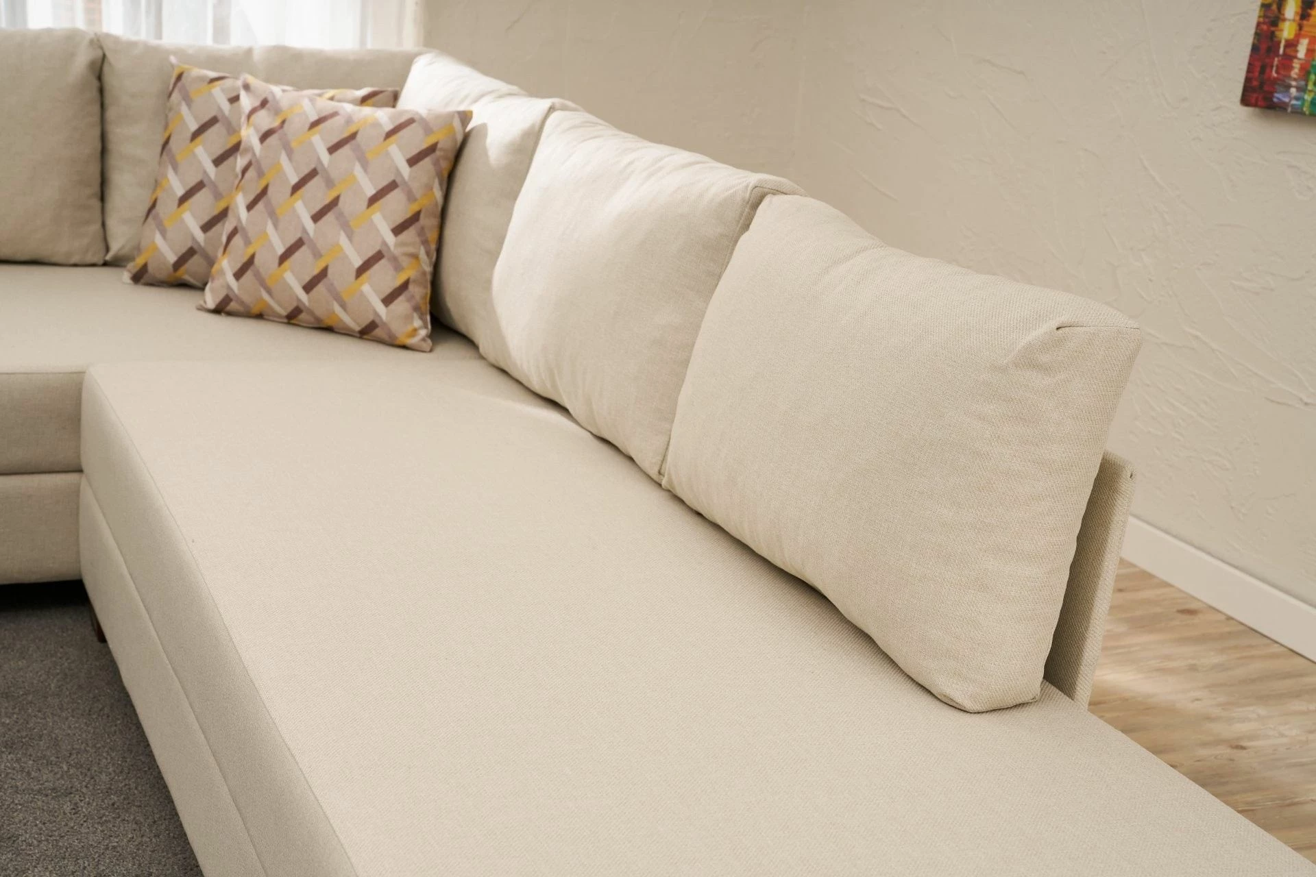 Kënd-sofë krevate Atelier del Sofa, Aly Arzilla, kënd i djathtë, ngjyrë krem