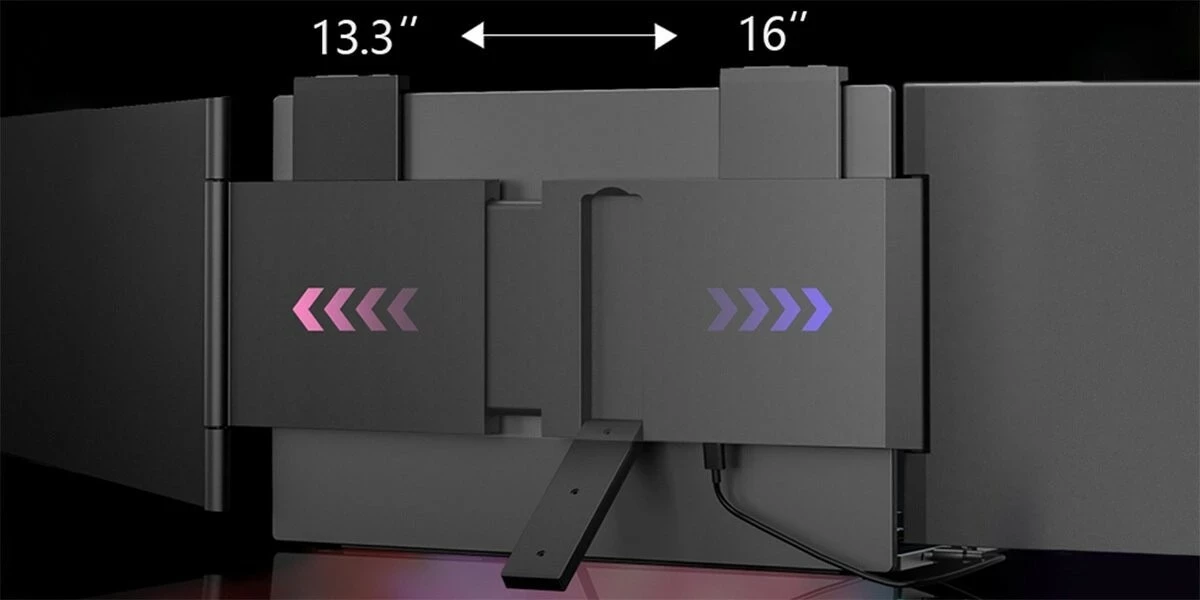 Monitor Zeuslap ZB14, 2x 14", Full HD, IPS, USB-C, i zi