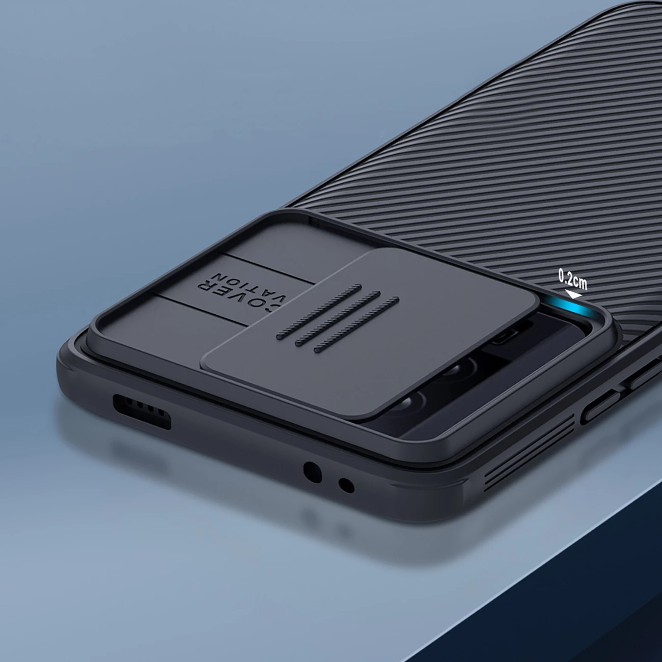 Mbështjellës Nillkin CamShield Pro për Xiaomi Redmi K60 / K60 Pro / Poco F5 Pro, i zi