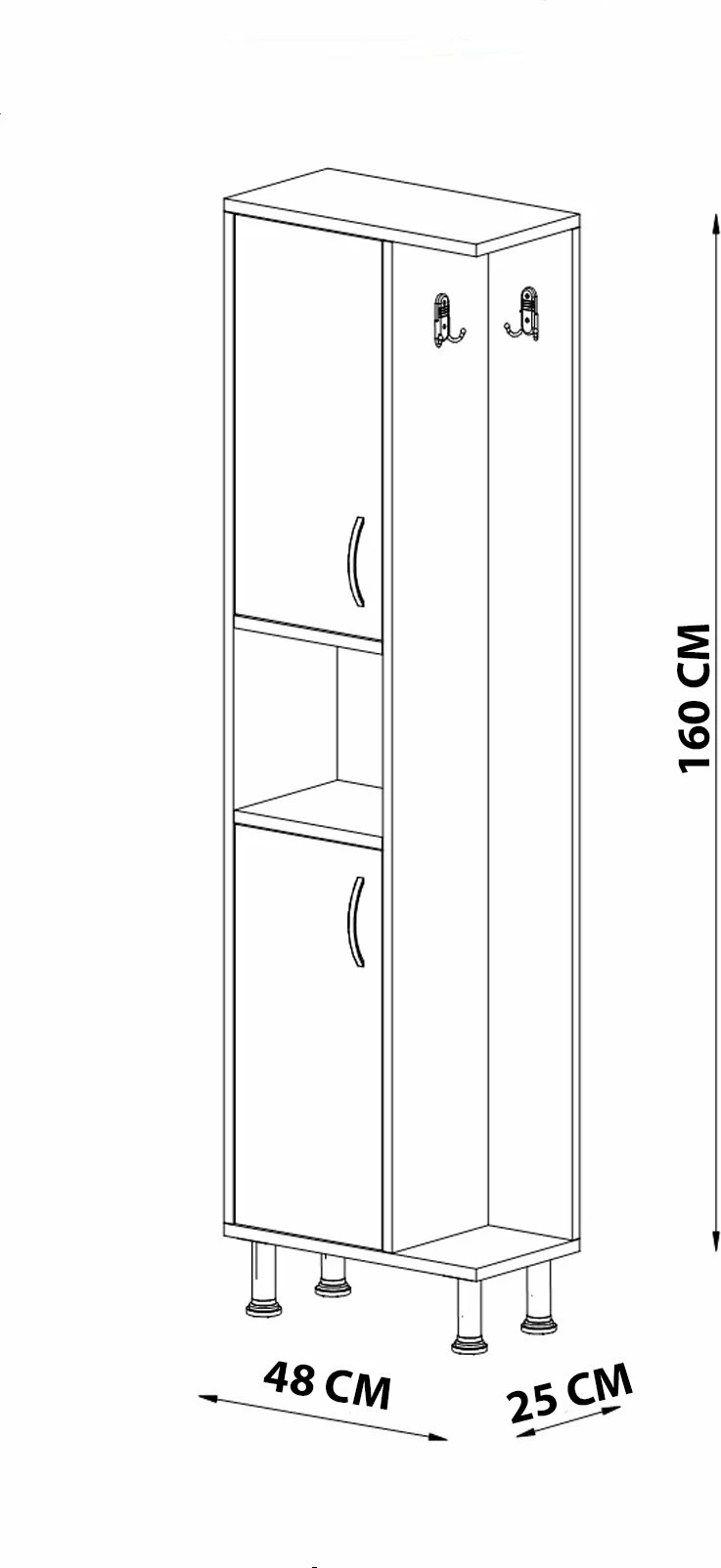 Dollap për banjo, Hanah Home, Grand, i bardhë