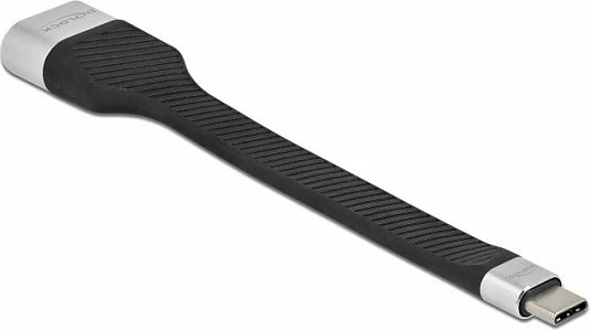 Kabllo adapter DeLOCK USB-C në HDMI, 14 cm, 4K@60Hz, DP Alt Mode, e zezë/argjendtë