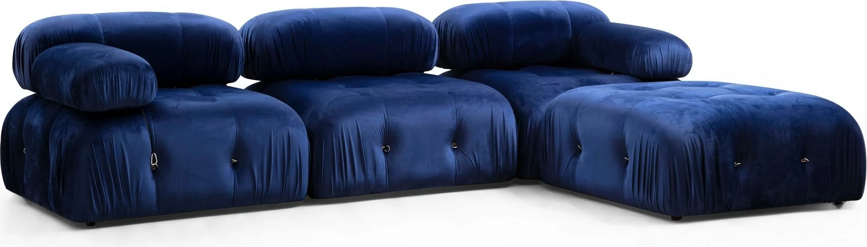 Puf Bubble, kadife blu, Tuffet Atelier del Sofa