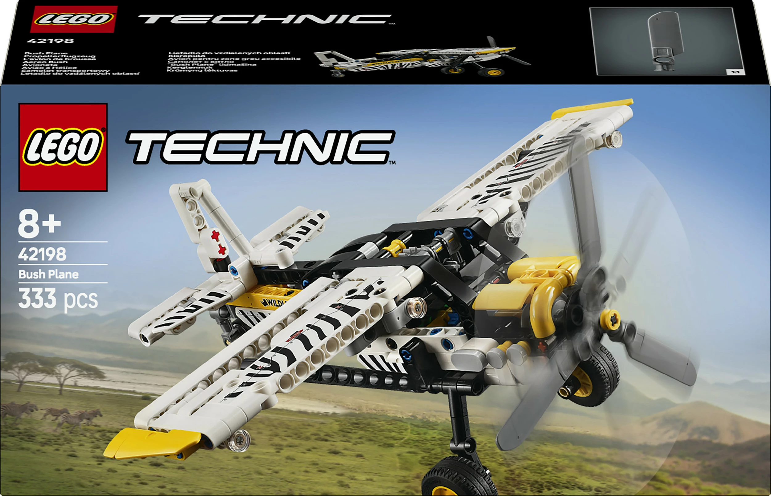 Set ndërtimi LEGO Technic 42198, Bush Plane, 333 pjesë, shumëngjyrësh