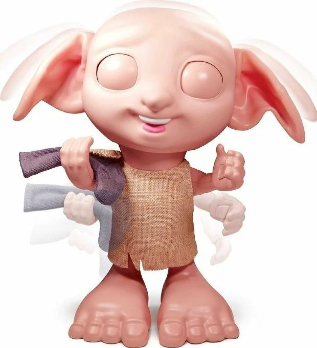 Figurinë interaktive Spin Master Zgredek (Dobby) 6069167, 22 cm, 35+ fraza, 4x AAA, me çorape, rozë
