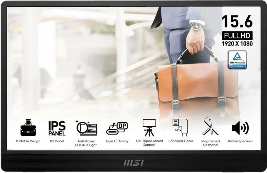 Monitor MSI PRO MP161 E2U 15.6", IPS, Full HD, 4ms, 60Hz, zi