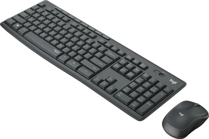 Set tastierë dhe maus, Logitech, MK295 Silent 920-009800, wireless pa zë, e zezë