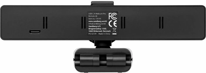 Webcam SANDBERG 134-45 4K USB-C/A me telekomandë, e zezë
