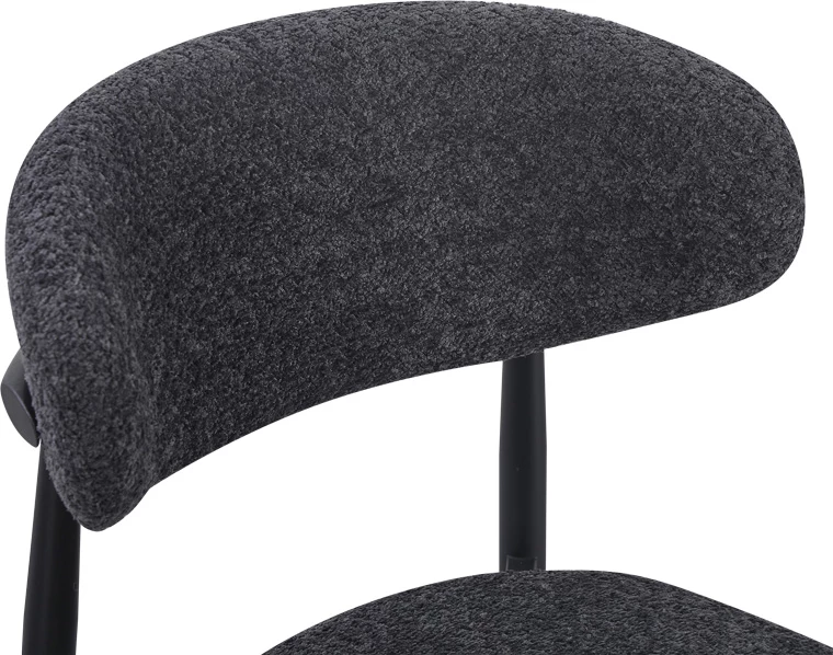 Karrige Folegio, ngjyrë antraciti, këmbë të zeza, 50x57x79.5cm