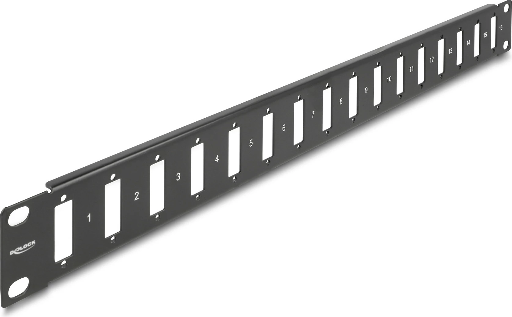 Panel rack 19" DeLOCK, 1U, 16 porte, metal, i zi