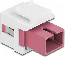 Modul Keystone DeLOCK SC Simplex femër-në-femër, flat, vjollcë/bardhë