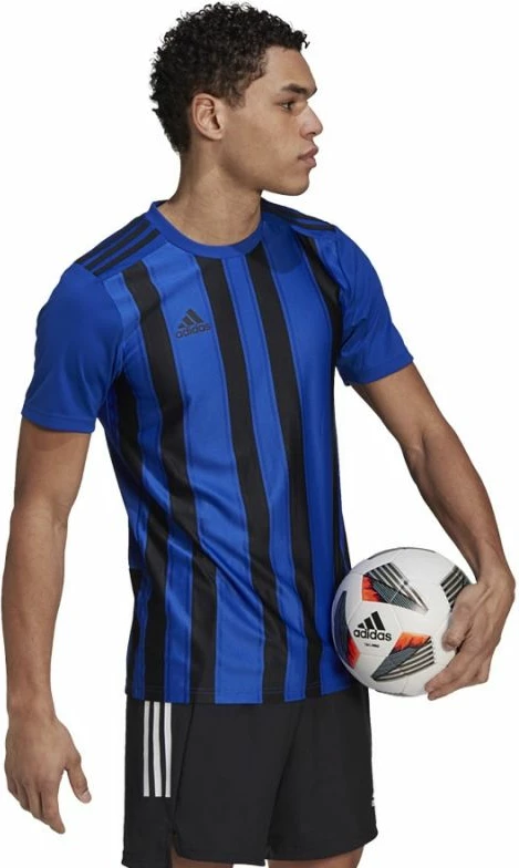 Fanellë futbolli për meshkuj adidas Striped 21 JSY M, e zezë dhe blu