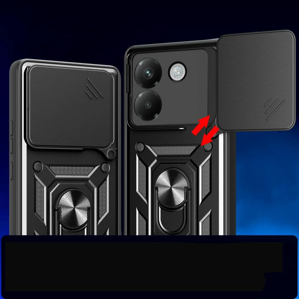Mbështjellës Tech-Protect CamShield Pro për Xiaomi Poco M7 Pro 5G, i zi