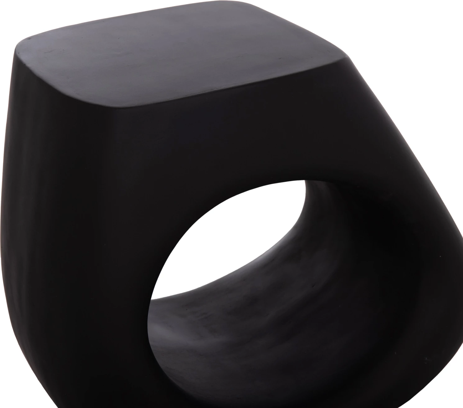 Karrige lounge LANS, fibër-cement, e zezë, 58x28x45.5cm