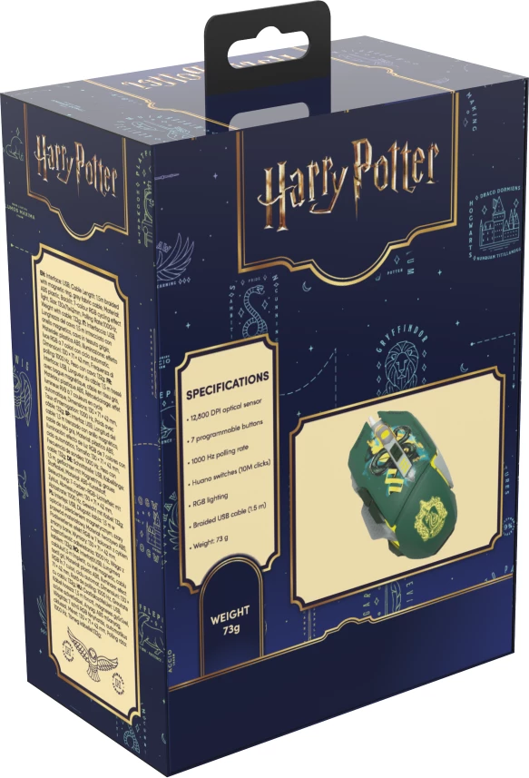 Maus gaming Spawn Harry Potter Slytherin, RGB, 12800 DPI, me kabllo USB-A, i gjelbër