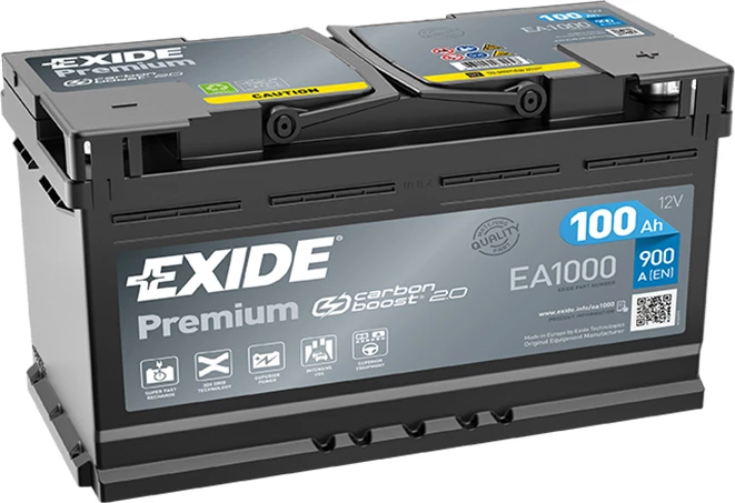 Bateri 12V 100Ah Exide Premium Ea1000