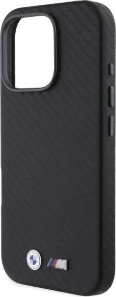 Mbështjellës BMW Carbon Wrapped Metal për iPhone 16 Pro Max, i zi