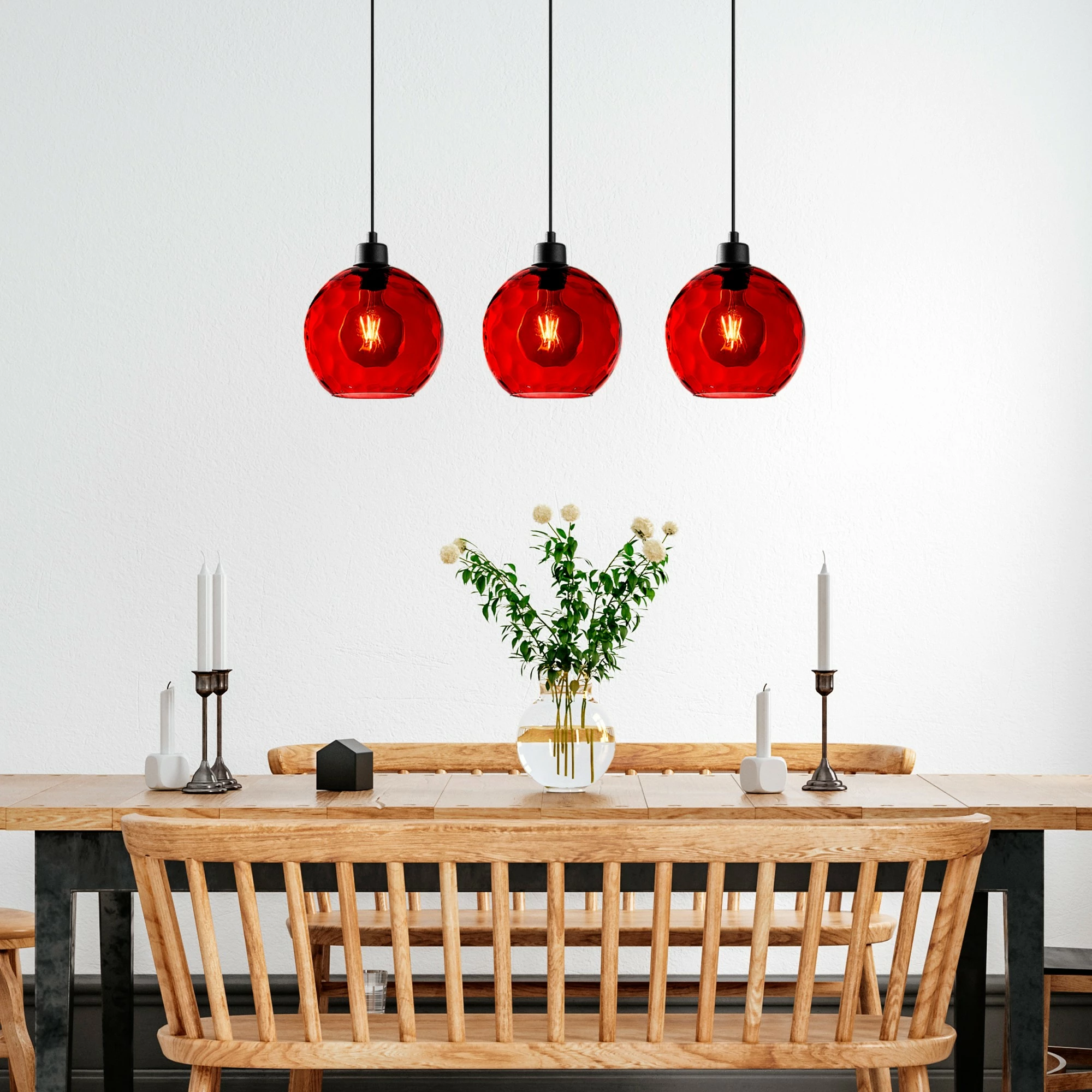 Llambë tavani Opviq Benek, e kuqe, 70x20x120cm