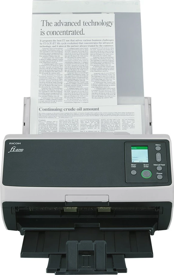 Skaner dokumentesh Fujitsu Ricoh fi-8190, 600x600 DPI, 90ppm, ADF, i zi/gri