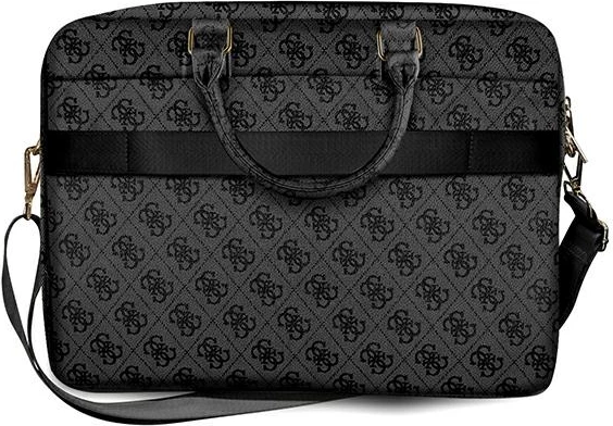 Çantë laptopi Guess 4G Big Logo, deri 16", lëkurë sintetike, Gri