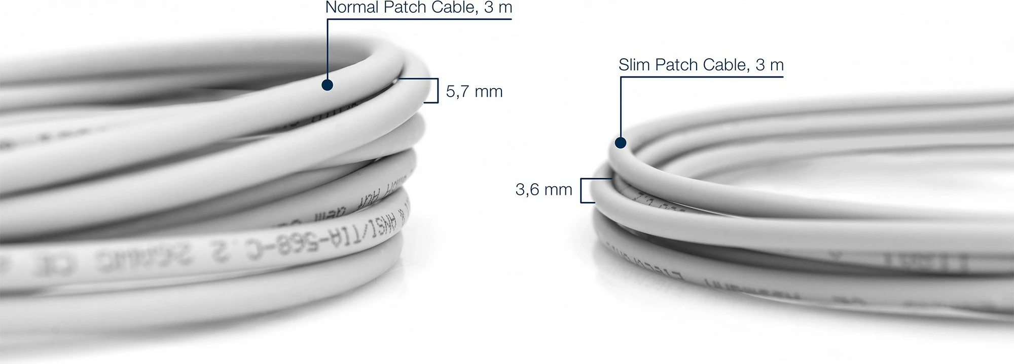 Kabllo rrjeti Digitus Cat6a Slim 3m, RJ-45, gri