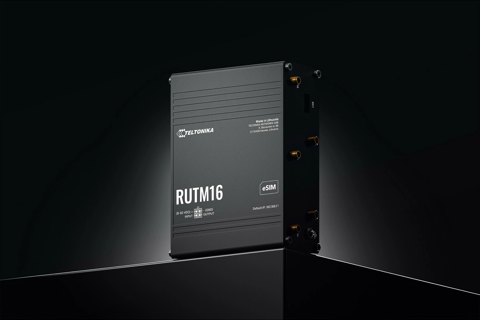 Router Teltonika RUTM16, LTE Cat6, eSIM, 5x Gigabit LAN, i zi