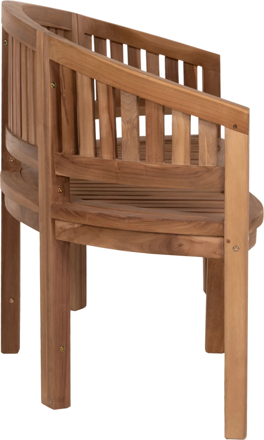 Stol dy vendesh CAPO FH9539 dru TEAK ngjyrë natyrale 149x59x86Hcm