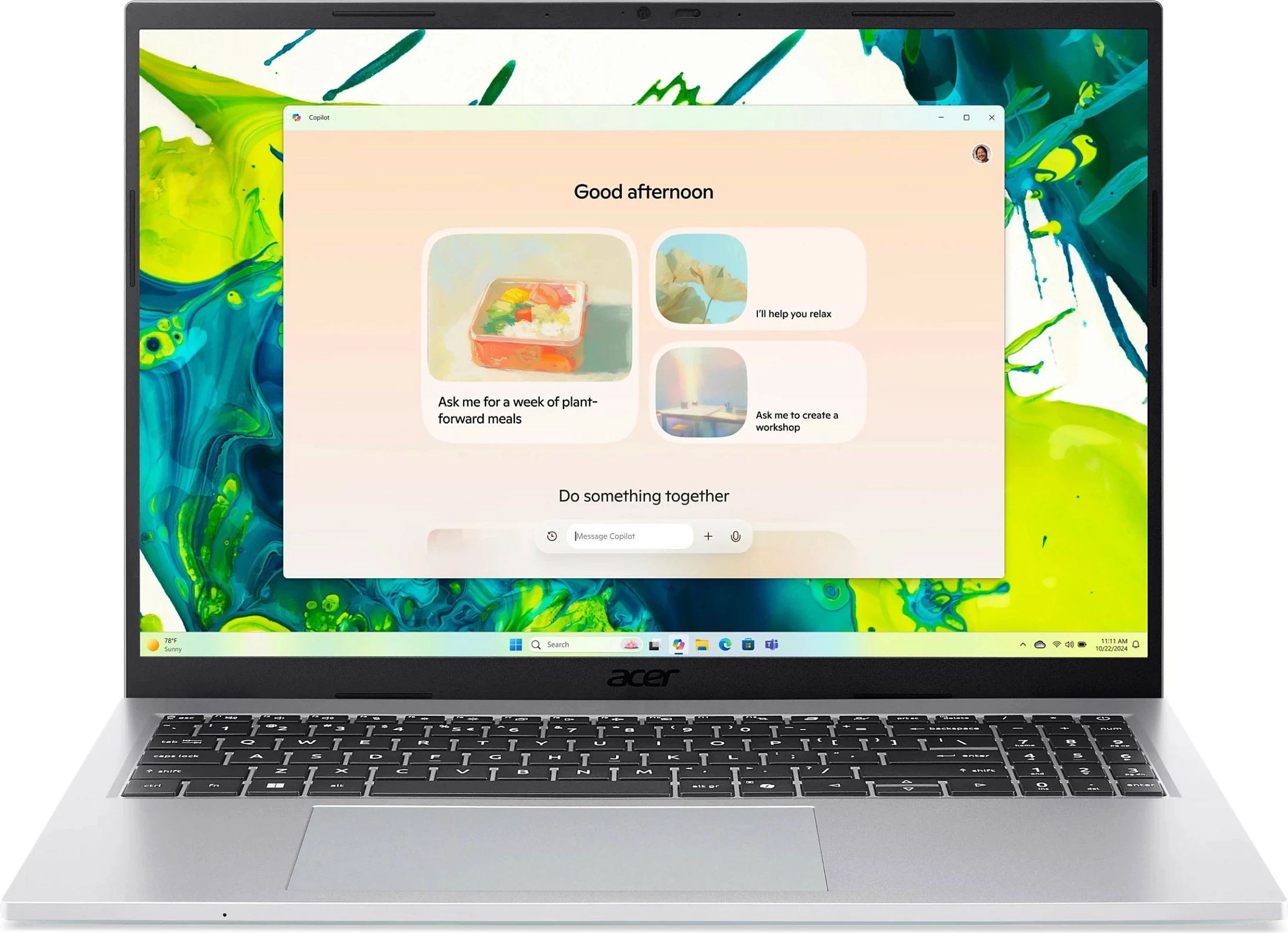 Laptop Acer Aspire Go 16 AG16-71P-582P, Core 5 120U, 16GB RAM, 512GB SSD, 16" WUXGA, Windows 11 Home, Pure Silver