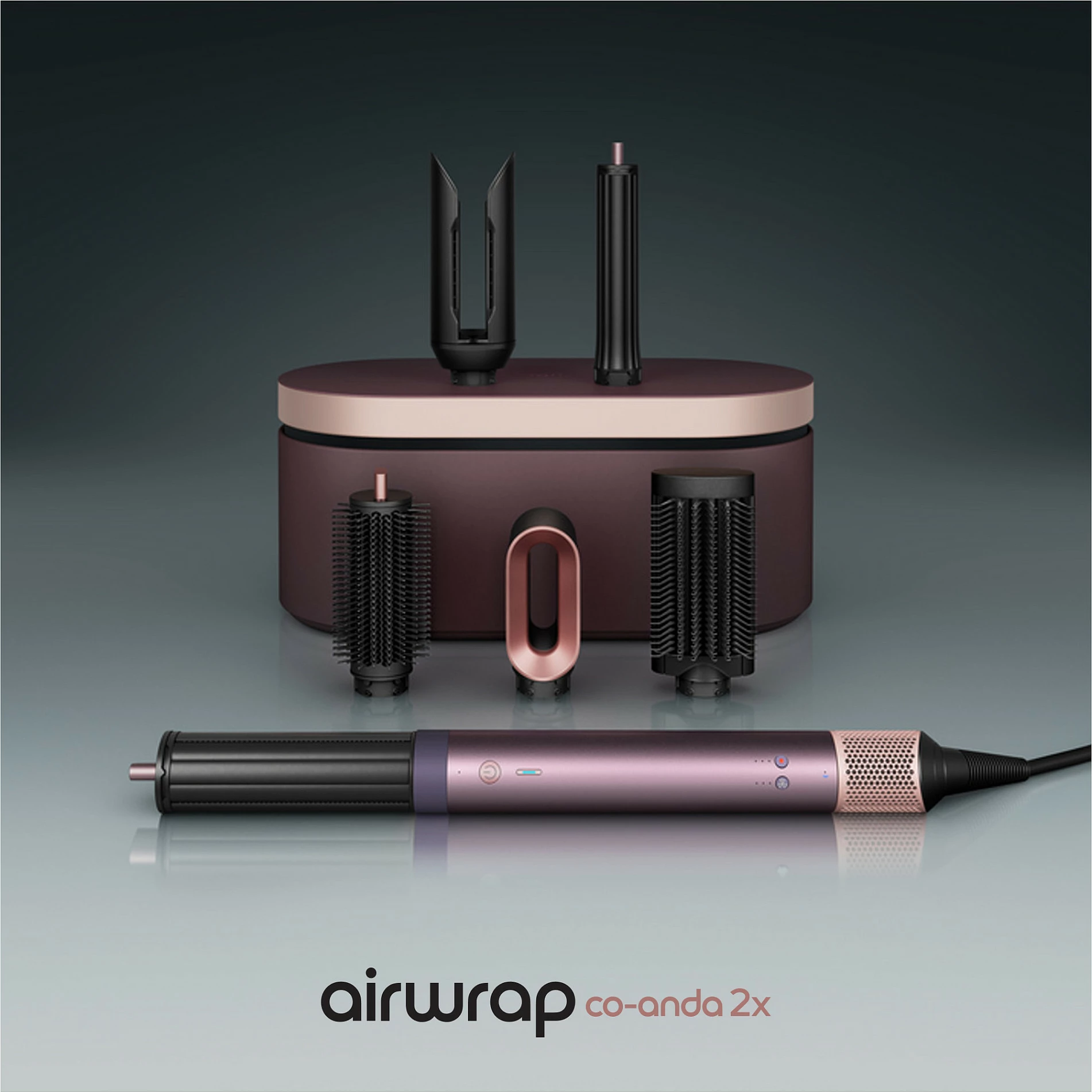Stajler multifunksional për flokë Dyson Airwrap Multistyler Co-anda 598775-01, Straight + Wavy, vjollcë/bronze