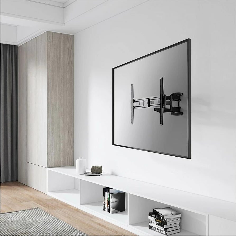 Mbajtëse muri për TV VALUE, 37-80", VESA deri 400x400, rrotulluese dhe me pjerrësi, deri 45 kg, e zezë
