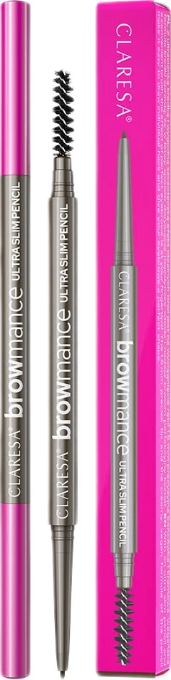 Laps për vetulla Claresa Browmance Ultra Slim Pencil 03 Deep Brown për femra, 1 copë