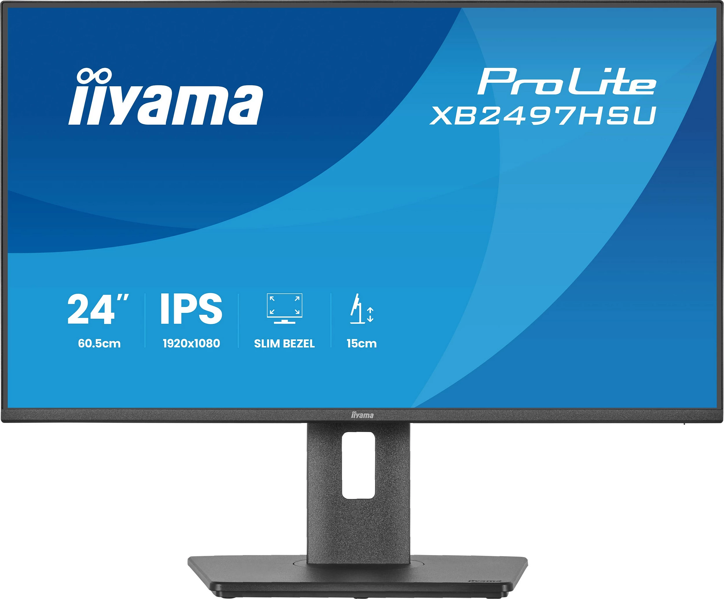 Monitor iiyama ProLite XB2497HSU-B1, 23.8", IPS, FHD 120Hz, HDMI/DisplayPort, zi