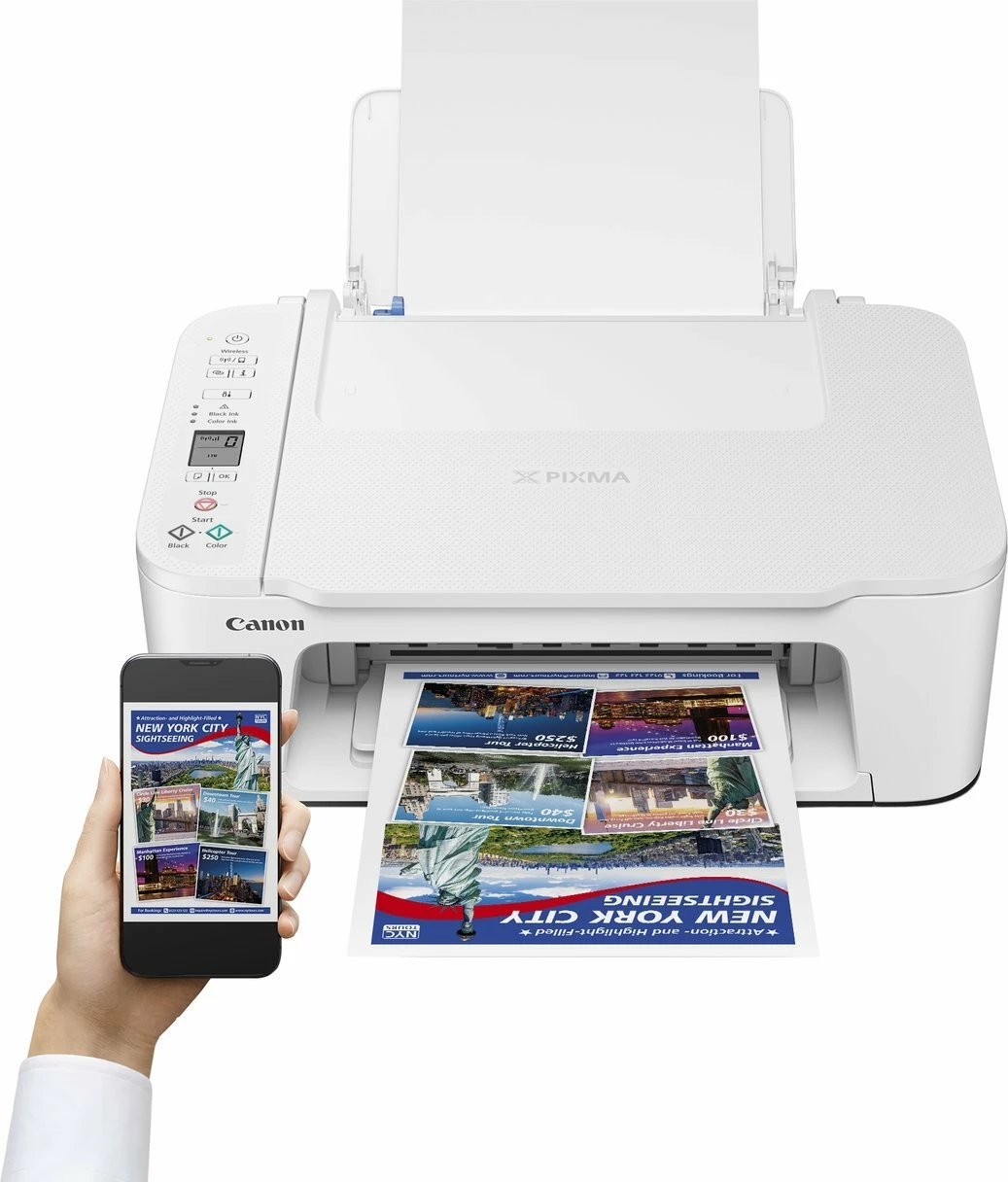 Printer multifunksional Canon PIXMA TS3751i (6671C026), inkjet, A4, Wi‑Fi, USB, i bardhë