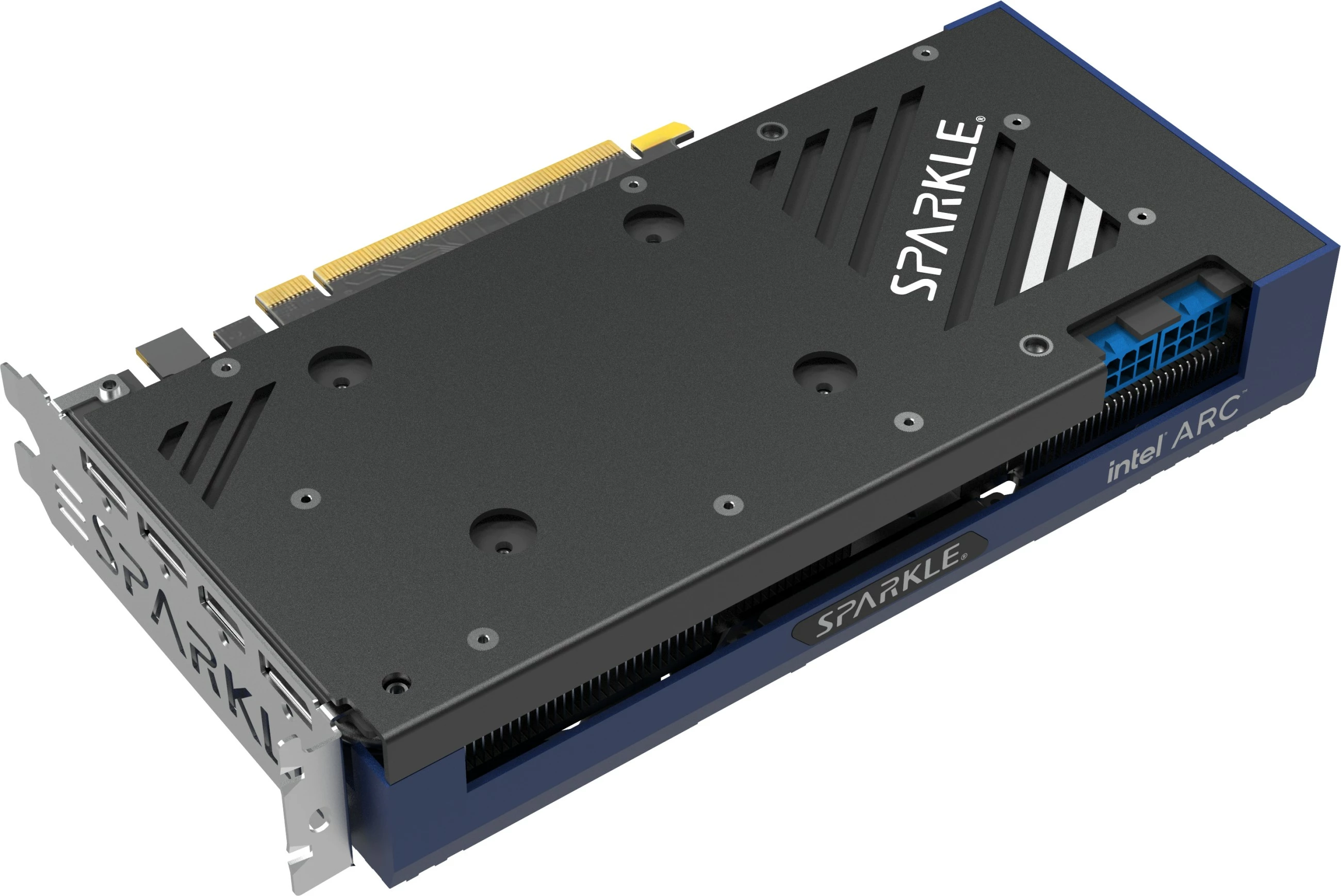 Kartelë grafike Sparkle Intel Arc A580 ORC OC Edition, 8 GB, GDDR6, PCI Express x16 4.0, Ngjyrë e zezë, blu, argjend