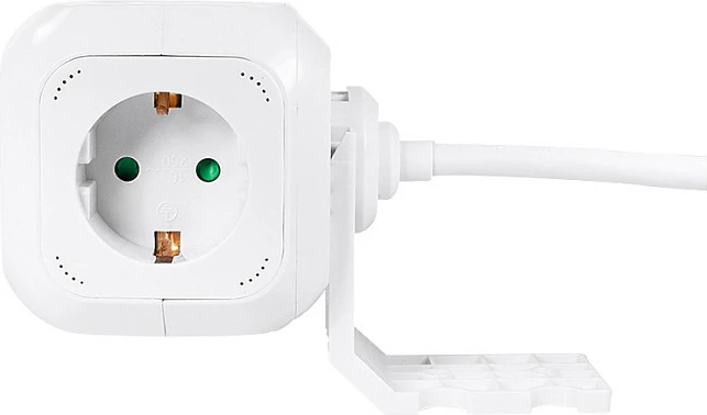 Zgjatues rryme LogiLink Cube, 4 priza, USB-A + USB-C, 20W PD, i bardhë