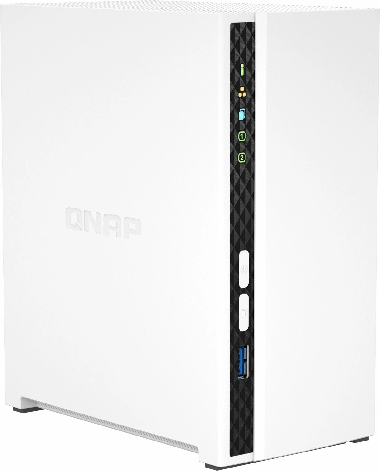 Server fajllash NAS Qnap TS-233, 2-bay, RAM 2GB DDR4, 4-core 2.0GHz, 1x Gigabit Ethernet, max 36TB, i bardhë