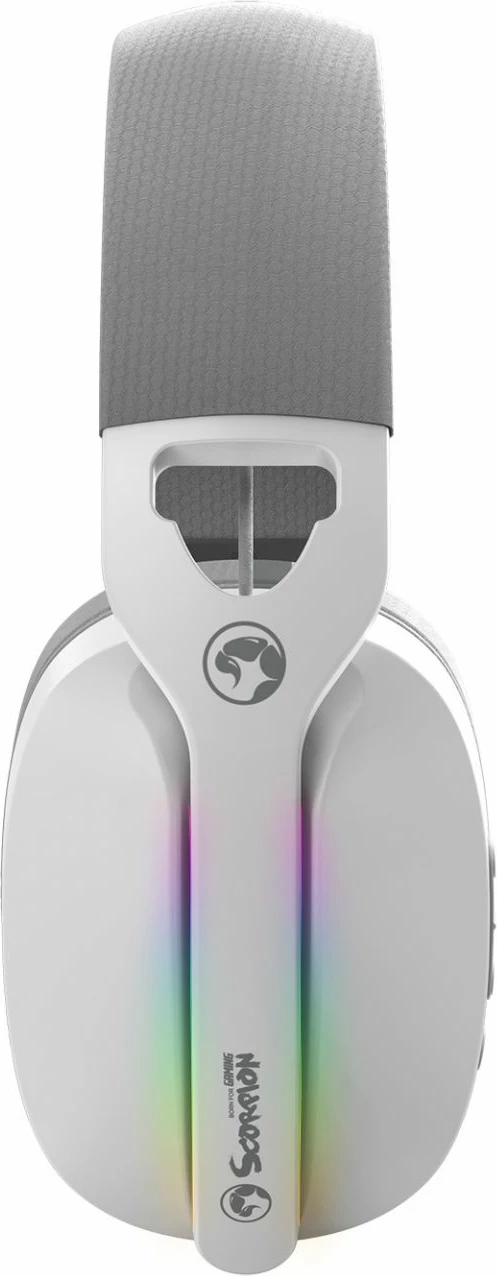 Kufje Marvo HG9086W Wireless Gaming RGB, 2.4G/BT5.3/Me kabllo, E bardhë