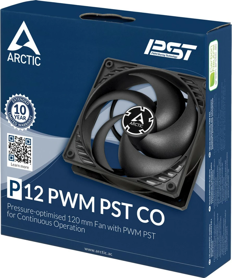 Ventilator ARCTIC P12 PWM PST CO, 120 mm, 1800 RPM, i zi