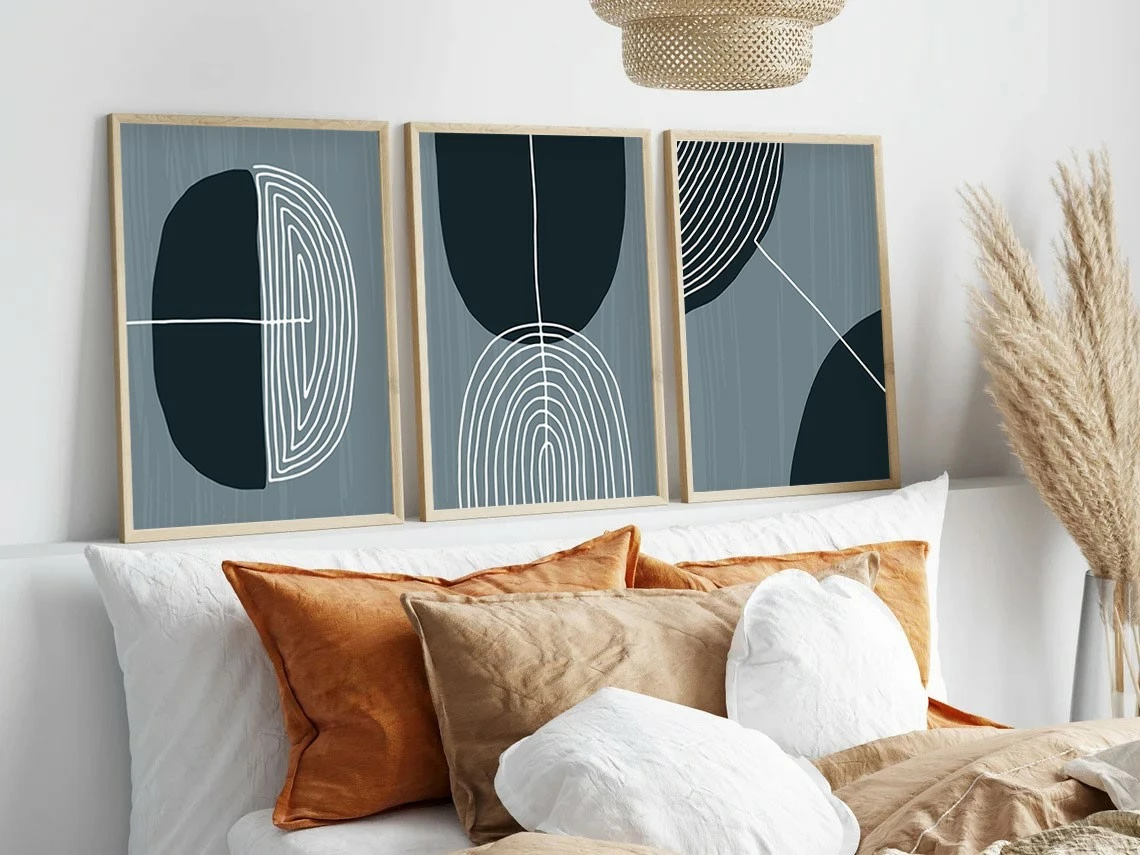 Pikturë dekorative me kornizë MDF (3 copë), Wallity, Huhu214, 20x30cm