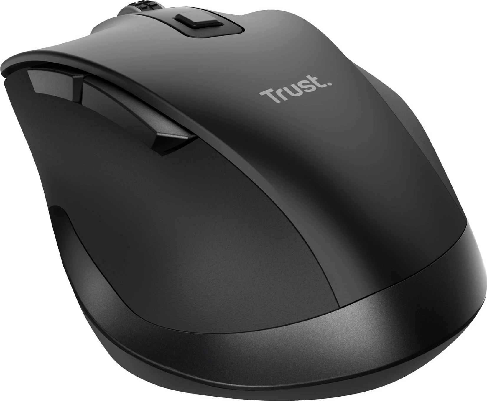 Maus Trust Fyda, wireless RF, rimbushshme, 2400 DPI, e zezë