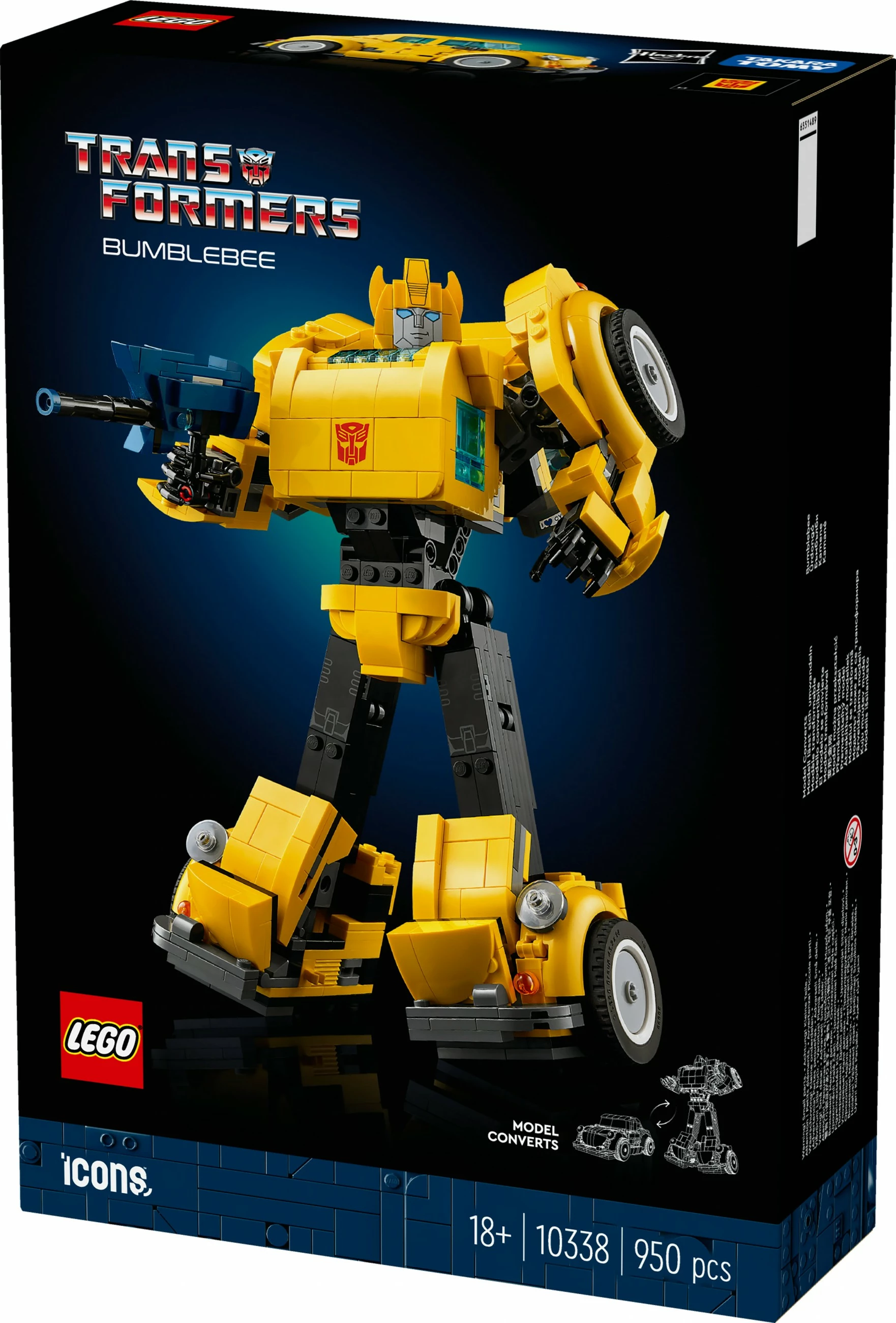Set ndërtimi LEGO Bumblebee, 950 pjesë, shumëngjyrësh