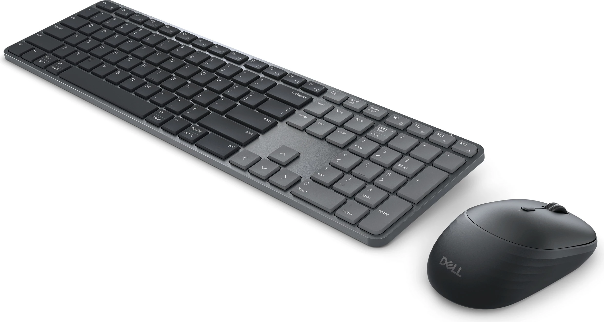 Set tastierë dhe maus Dell Pro 7 Slim KM726, Wireless RF + Bluetooth, QWERTZ, i zi