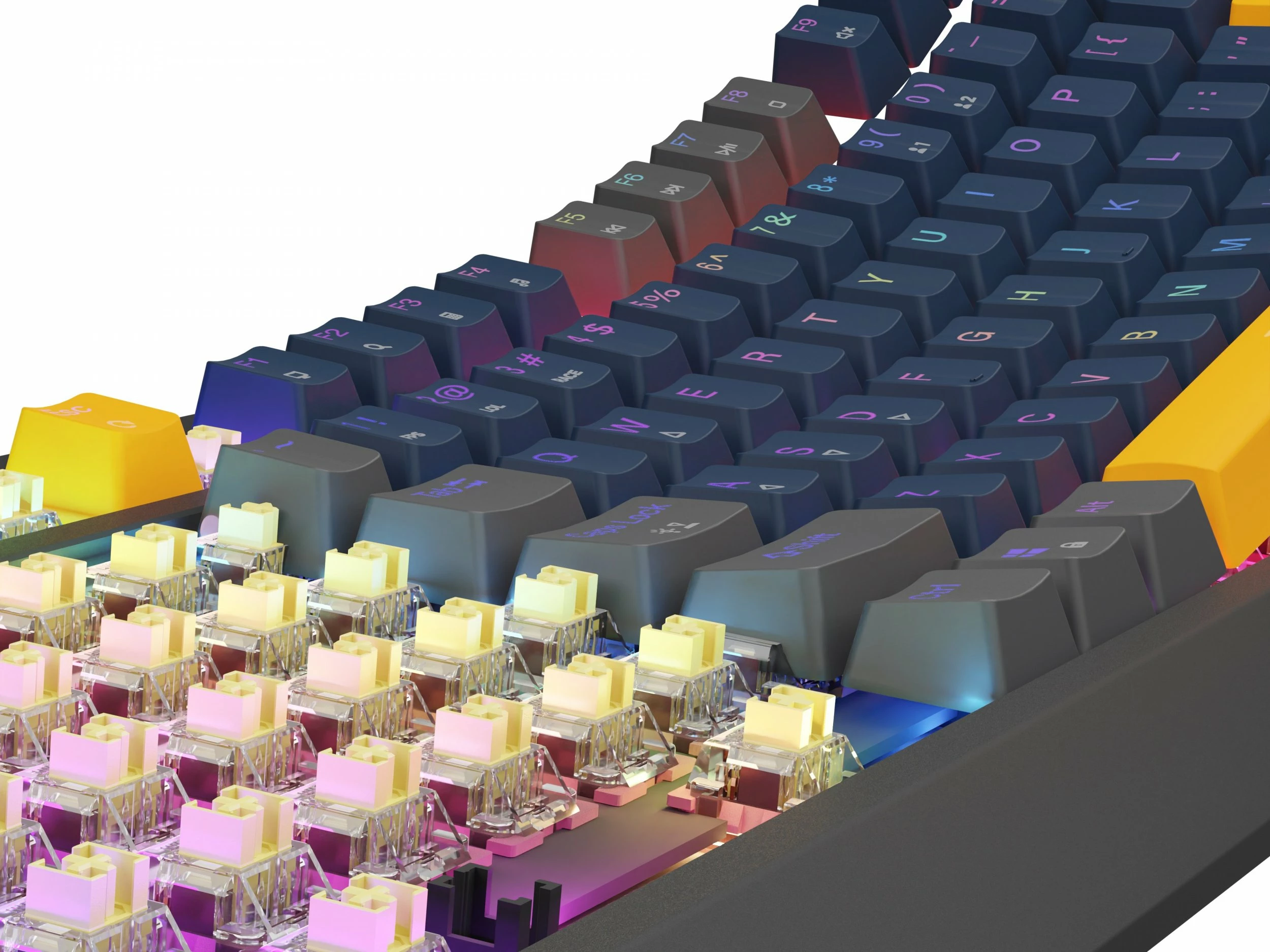 Tastierë mekanike gaming Genesis Thor 230 TKL NKG-2163, Outemu Panda, USB, RGB, layout US, Hot Swap, blu